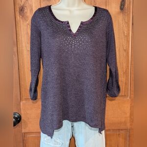 Live and Let Live Purple Blouse